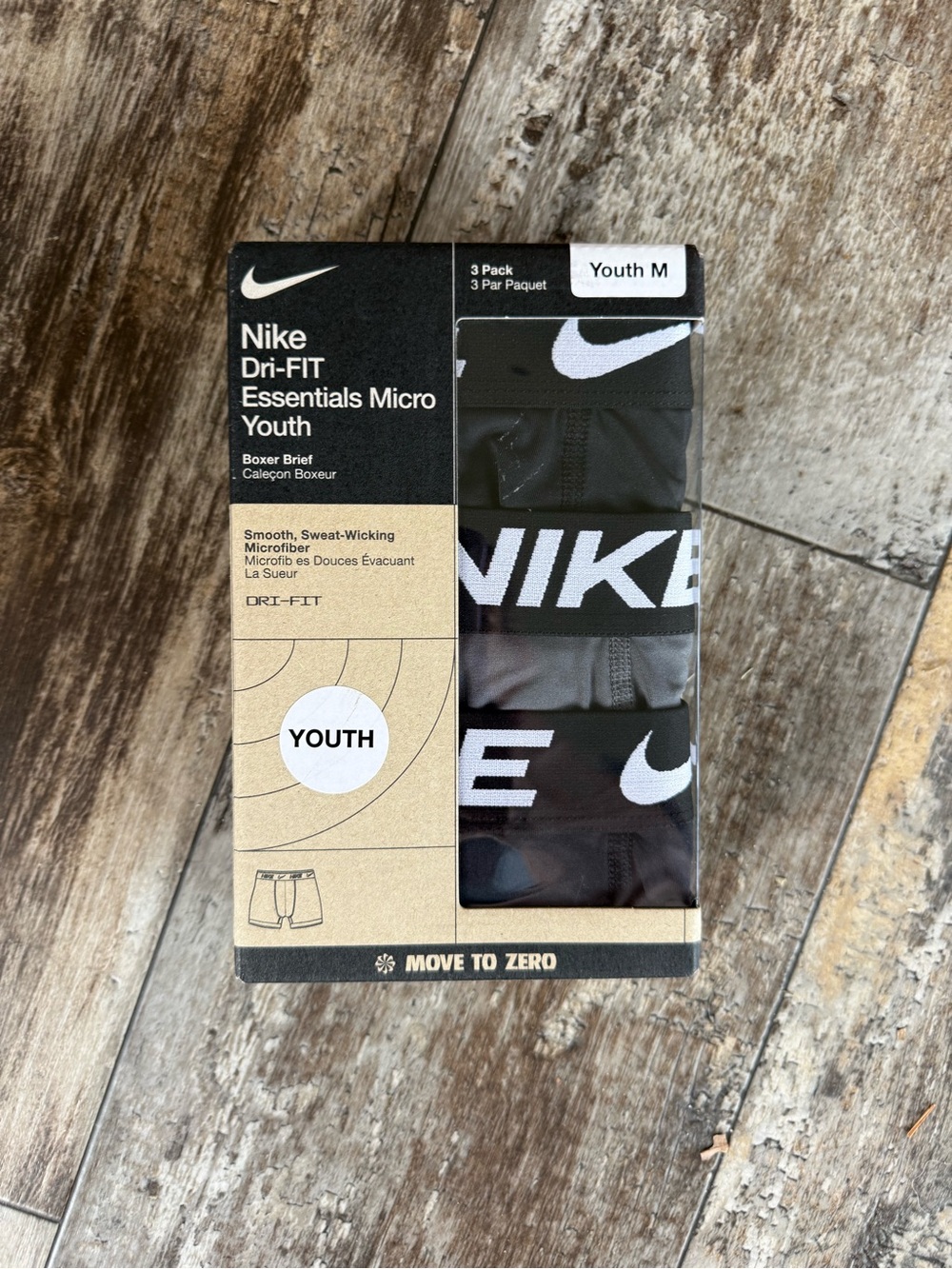 2 for $20 sale: NEW in box. Nike Dri-FIT Youth Boxer Briefs 3 Pack - M